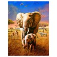 thumbnail image 5 of Pintura de Diamante 5D MACHAO Elefante Africano 30 x 40 cm Decoración de Pared, 5 of 5