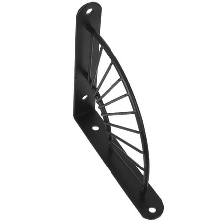 HONMEET Black Metal Wall Shelf Bracket for Home Kitchen & Bathroom - Heavy Duty Storage Support Single Unit