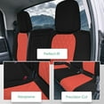 thumbnail image 6 of For 2022-2026 Nissan Frontier FH Group Custom Fit Neoprene Car Seat Covers Wateropoof - Red Rear Seat, 6 of 6