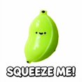 thumbnail image 2 of Green Banana Squishy Toy with Cute Face Design, Single Piece, Soft Squeeze Material for Classroom Rewards, Squeeze Toy, 2 of 3