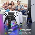 thumbnail image 3 of Estación de carga para mando Dualsense/Edge de PS5 con 9 luces RGB, base de carga rápida para PS5 y soporte para mandos PS5/Slim/Pro, 3 of 8