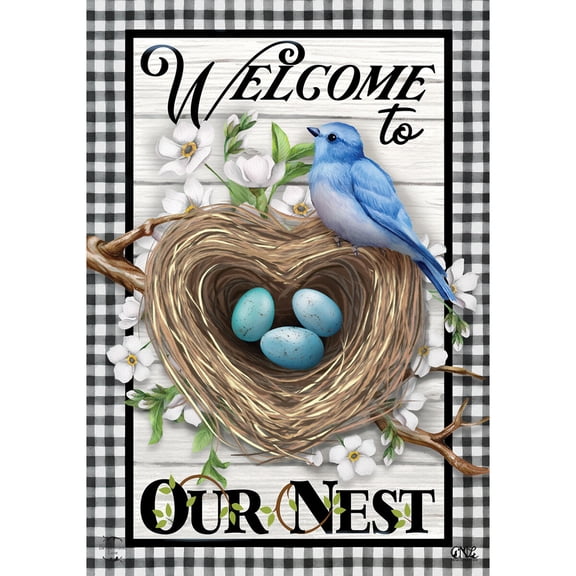 Briarwood Lane Spring House Flag 40x28 For Outdoor Welcome To Our Nest Inspirational For Spring House Flag