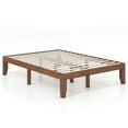 thumbnail image 2 of Gymax 14'' Full Size Wooden Platform Bed Frame w/ Strong Slat Support Brown Cherry, 2 of 10