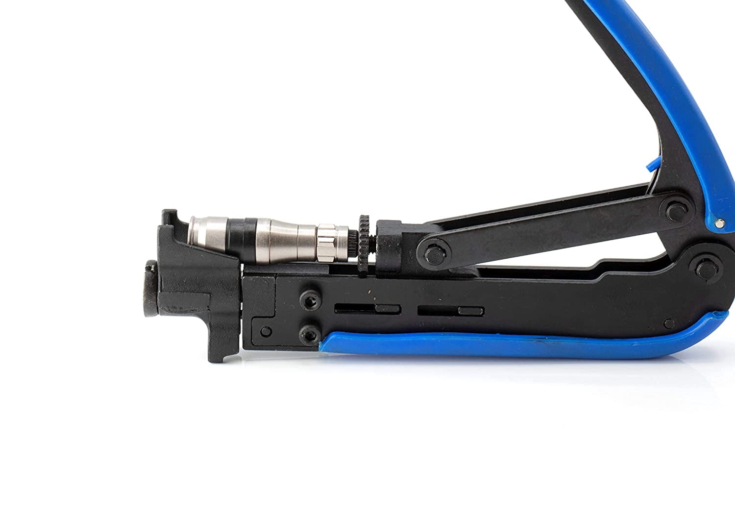 THE CIMPLE CO - Coaxial Cable Crimper Compression Tool -Blue- RG6 RG11 RG59 F Connector Crimping