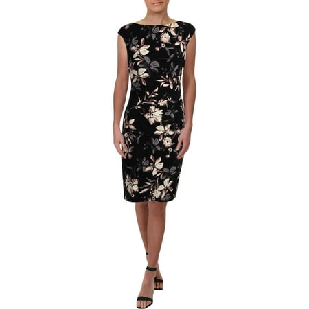 Printed Slinky Jersey Dress - Lauren Ralph Lauren Womens Jersey Floral Print Cocktail Dress