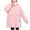 Pink, variant on Bixock Women Outerwear Fall and Winter Fashion Solid Color Long Sleeve Heavy Weight Fleece Lined Casual Quilted Hooded Jacket