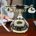 thumbnail image 3 of Retro Style Push Button Landline Corded Phone Vintage Telephone HOME, 3 of 6