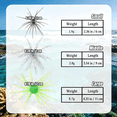 thumbnail image 6 of 4PCS Sea ​​urchin Bait, Floating TPR Swimbait with Reflective Stars, Sea Urchin Style Soft Plastic Baits, Slow Sinking, 6 of 6