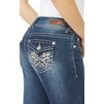 thumbnail image 3 of WallFlower Women's Luscious Curvy Bootcut Mid-Rise Bling Insta Stretch Juniors Jeans (Standard and Plus), 3 of 5