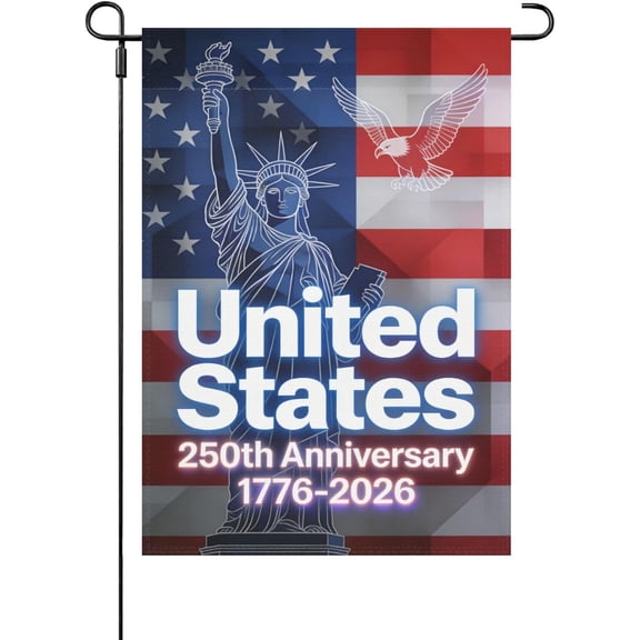 250th Anniversary 250 Years Of Freedom 1776-2026 Patriotic 4th Of July Yard Flags Decorative Banner Pool