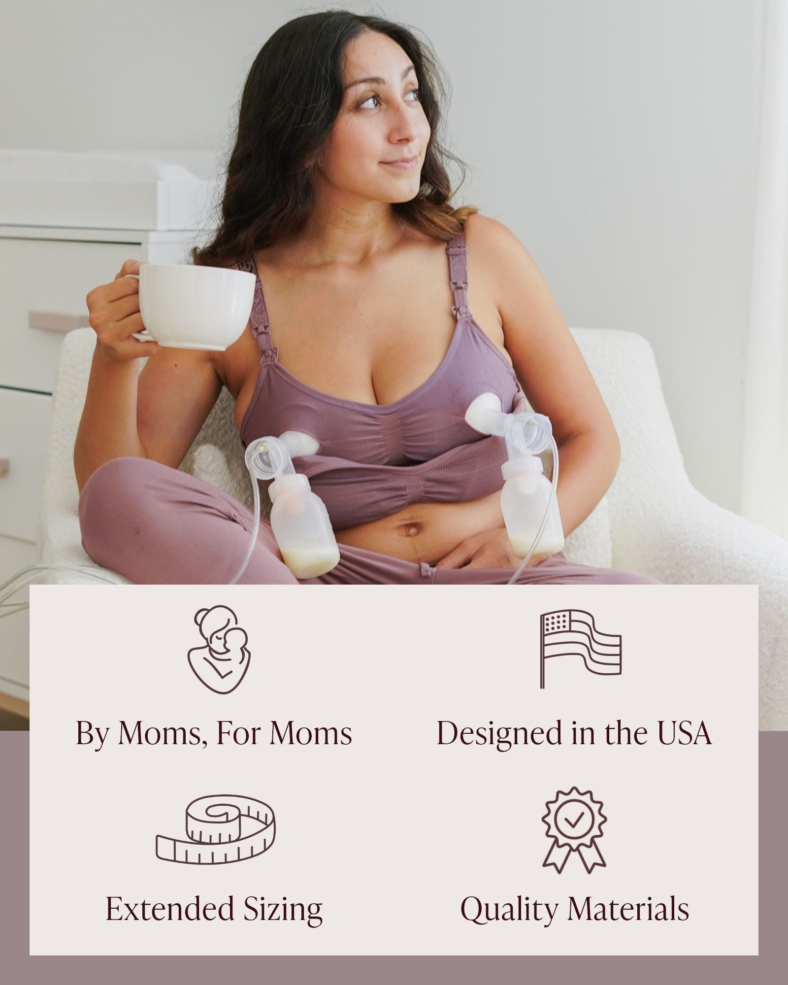 Kindred Bravely Sublime Pumping Bra Hands Free, Adjustable Pumping & Nursing Bra with EasyClip for all Breast Pumps (Twilight, Small)