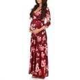 thumbnail image 3 of Tejiojio Maternity/Labor/Nursing Clothing Woman Print Wrap Maternity Dress Adjustable Belt Multi-function Pregnant Dress, 3 of 3