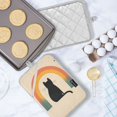 thumbnail image 5 of Yayeee Pot Holders Kitchen Heat Resistant with Pocket 7"x9.8" Cotton Oven Cooking Hot Pads, Beige Cat Rainbow, 5 of 7