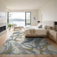 thumbnail image 3 of ODIKA 9'x12' Washable Area Rug Low Pile, Flatwoven, Abstract Stylized Composition Crisp Decorative Shapes Lightweight for Great Room, Indoor Concept, Large Living, 3 of 7