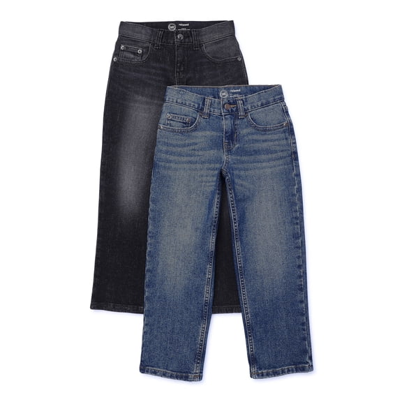 Wonder Nation Boys Relaxed Fit Jeans, 2-pack, Sizes 4-18 & Husky