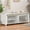 White, variant on Distressed Shutter Storage Bench with Acacia Veneer,Wood Storage Bench,for Living Room, Entryway,Hallway and Bedroom (Espresso)