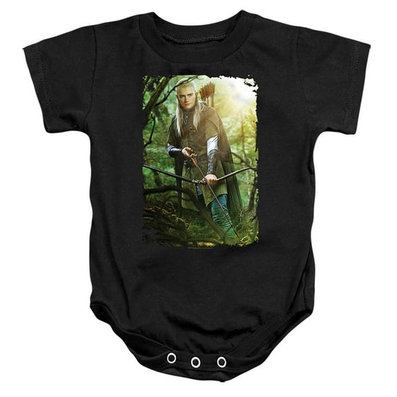The Lord Of The Rings Legolas Unisex Infant Snap Suit for Baby (24 Months) Black