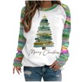 thumbnail image 1 of EQWLJWE Christmas Sweatshirts for Women Long Sleeve Crewneck Sweatshirts Pullover Christmas Tree Tops and Fresh Greens Raglan Sleeve Top Christmas Tree Sweatshirts for Women Plus Sizes, 1 of 2