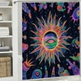thumbnail image 6 of BCIIG Psychedelic Art Alex Grey Bathroom Decoration Set Luxury Graphic Printed Polyester Cloth Fashion Shower Curtain with Hooks 100％ Polyester Fiber Home Bathroom Curtain Set 69"x72, 6 of 7