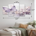 thumbnail image 4 of Designart "Purple Butterfly captivate Flight II" Animals Art Living Room Set, 4 of 5