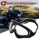 thumbnail image 2 of Ofertas únicas 1 juego de gafas de montar para motocicleta PC PU gafas de sol para deportes al aire libre para motocross, bicicleta de tierra, ATV, lente transparente, marco negro, 2 of 6