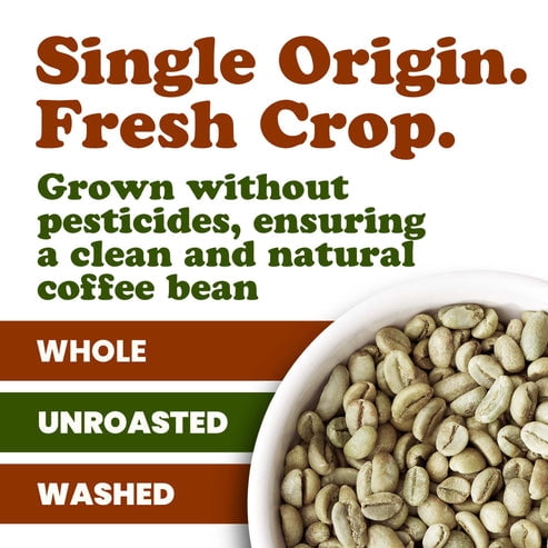 Organic Peru Green Coffee Beans, 1.5 Pounds – Whole, Unroasted, Washed Bean. Single Origin. Fresh Crop. No-GMO, Vegan, Bulk – by Food to Live