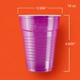thumbnail image 2 of Hefty Party On Disposable Plastic Party Cups, Assorted Colors, 16 oz., 100 Count, 2 of 8