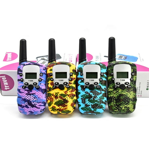 Pudcoco Enfants Walkie Talkies Longue Portée Walky Talky Portable