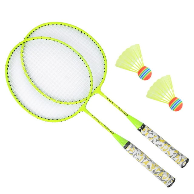 Bnineteenteam Raqueta de bádminton para ni?os, Raquetas de bádminton con 2 Bolas Juego de Deportes al Aire Libre Ni?os Ni?os Ni?as Juguete(55 * 22 * 3cm-Amarillo Fluorescente) Amonsee No