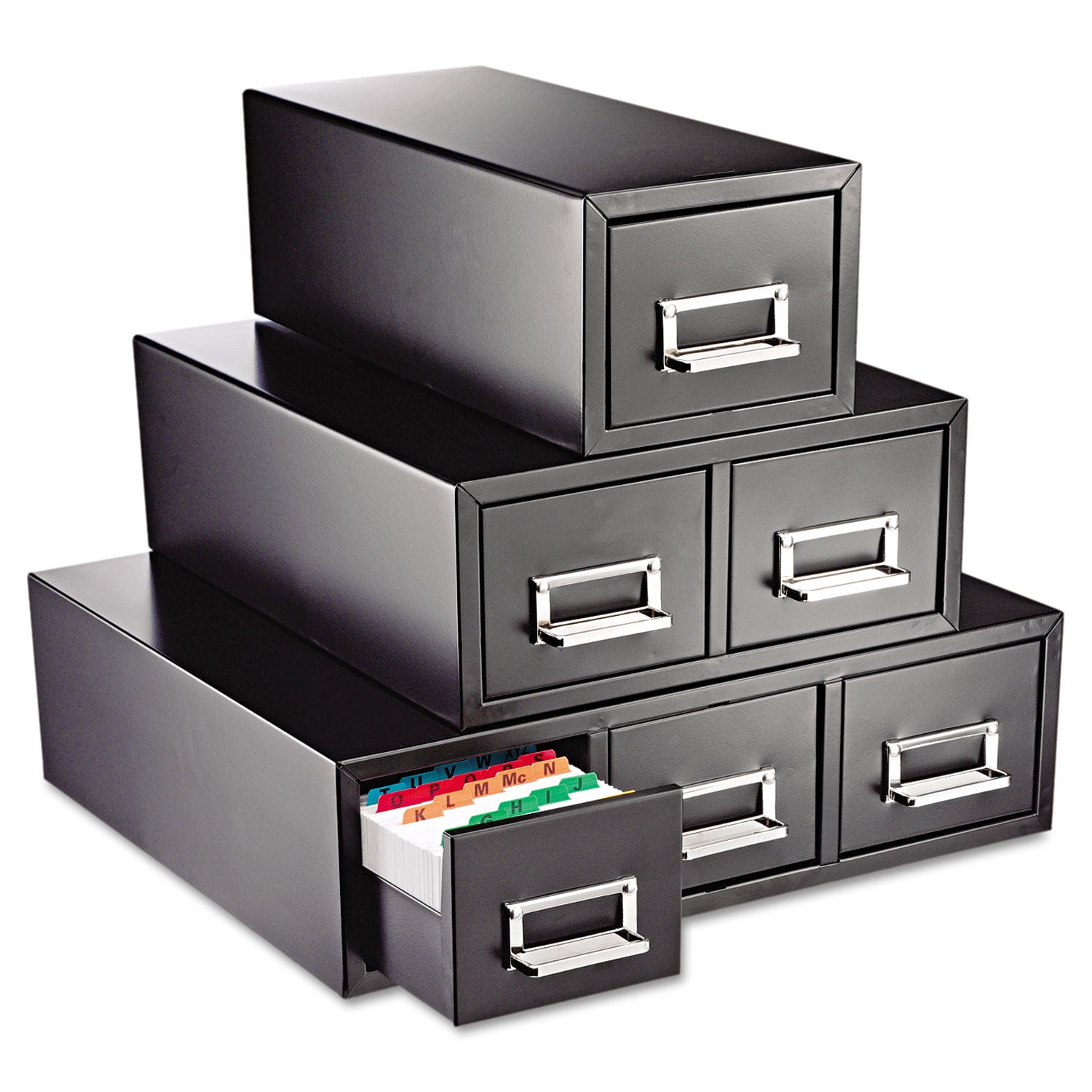 MMF, MMF263F5816SBLA, Card File Drawers, 1 Each, Black