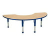 Early Childhood Resources ELR-14120-MBL-C 36 x 72 in. Half Moon Adjustable Activity Table with Chunky Legs, Maple & Blue