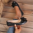 thumbnail image 2 of Shrysg Women's Bowknot Dress Flats Ballet Low Wedge Round Toe Slip-Ons Casual Loafers Breathable Dressy Office Work Flat Shoes Black, 2 of 9