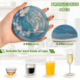 thumbnail image 7 of 6 Pcs Drink Coasters with Holder 3.94in Woven Coasters for Drinks Butterflies and Circular Motif Coaster Set for Protection Table, 7 of 7