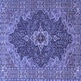 thumbnail image 1 of Ahgly Company Machine Washable Indoor Square Persian Blue Traditional Area Rugs, 5' Square, 1 of 4