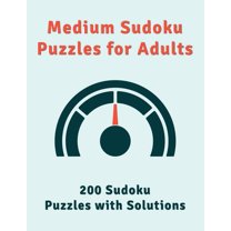 Medium Sudoku Puzzles for Adults: 200 Sudoku Puzzles With Solutions (Large Print) (Paperback)