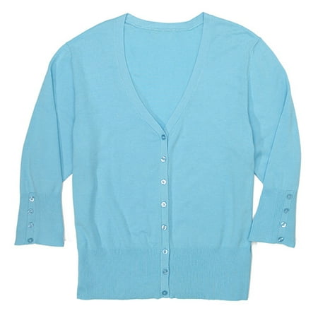 Women's Plus Soft Cotton Cardigan Sweater