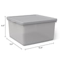 thumbnail image 7 of Mainstays Kids Gray Medium Plastic Storage Bin with Lid, 7 of 7