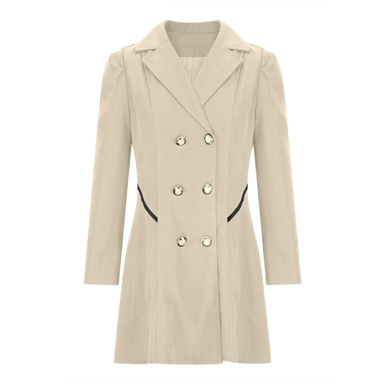 ShomPort Women's Double Breasted Trench Coats Mid-Length ShomPort Women's Double Breasted Trench Coats Mid-Length