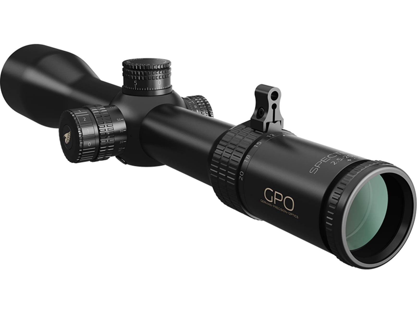 German Precision Optics SPECTRA 8X Rifle Scope, 2.5-20x50mm, 30mm Tube, SFP, G4i Reticle, Black Matte