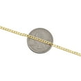 thumbnail image 6 of 14K Yellow Gold 2.50mm Solid Plain Curb Cuban Link Anklet / Bracelet 7 Inches, 6 of 6