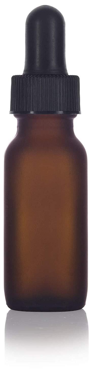 Download Frosted Amber Glass Boston Round Dropper Bottle With Black Top 5 Oz 15 Ml Walmart Com Walmart Com
