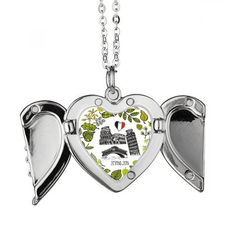 pisa rialto bridge italy angel wings necklpendant fashion