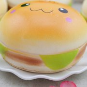 Soft Slow Rising Fragrant Bread Squishy Hamburger Creative Expression Squeeze PU Pendant Toy