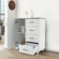 thumbnail image 5 of Miumaeov Storage Cabinets with 1 Doors and 4 Drawers Sideboard Buffet Cabinet Stand Home Decorative Storage Cabinet for Kitchen Living Room Bedroom Entryway Office, 5 of 11