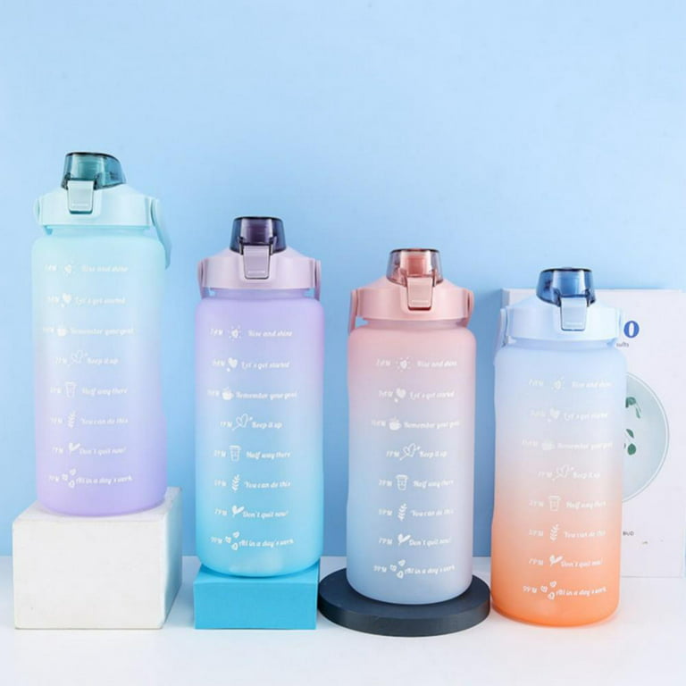 1L Plastic Sports Outdoor Blogilates Water Bottle With Time Scale Reminder  Gradient Blogilates Water Bottle GYM Jug Cup Plastic Drinking Bottles  201221 From Dou08, $12.9