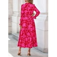 thumbnail image 7 of PRETTYGARDEN Women's Floral Maxi Dress Spring Long Sleeve V Neck Casual A Line Long Flowy Boho Party Dresses, 7 of 7