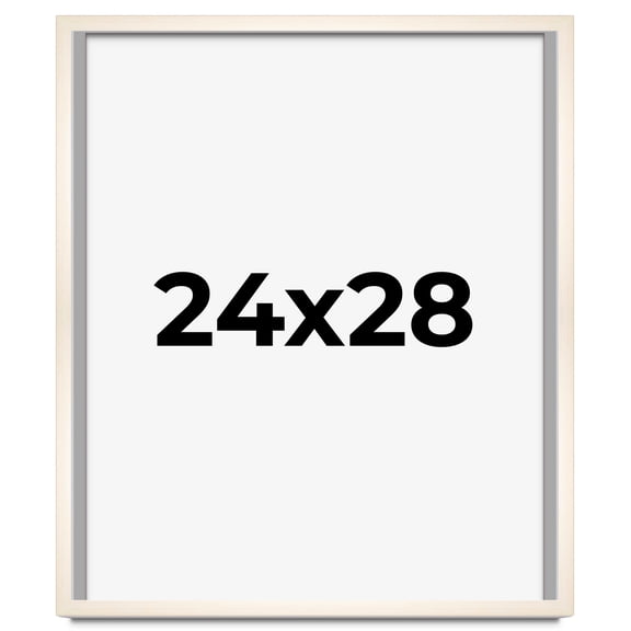 24x28 Frame White Wheat Solid Wood Picture Frame | Moulding Width 0.75 Inches | Interior Depth 0.5