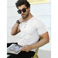 thumbnail image 6 of HAOMEILI Mens Casual Short Sleeve Henley Shirts Fashion Button T Shirts with Pocket, 6 of 7