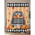 thumbnail image 4 of Fsddascl Fall Shower Curtain Set - Small 36" x 72" Washable Bathtub Curtain with 12 Hooks, Black Truck Orange Pumpkin Maple Leaf Buffalo Plaid Waterproof Fabric Stall Shower Curtains for Bathroom, 4 of 6