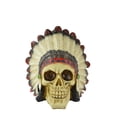 thumbnail image 1 of Máscara de esqueleto indio de Halloween, cubierta facial completa de resina, 1 of 1